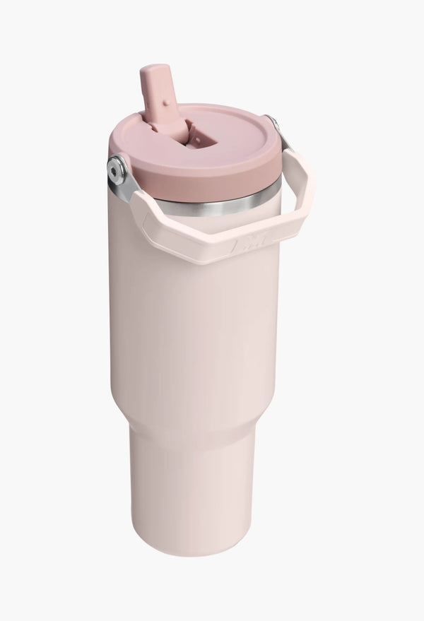 Rose Quartz - The IceFlow™ Flip Straw Tumbler | 40 OZ