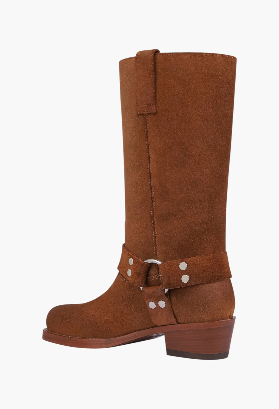 Roxy Boot - Boots In Cognac Calf Suede Leather - GLAM MODA