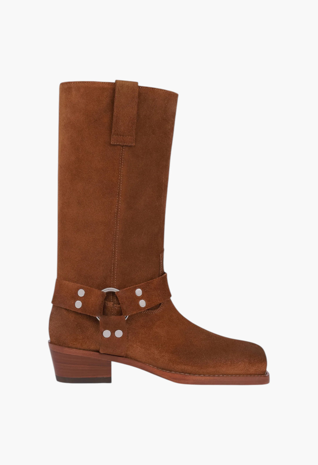 Roxy Boot - Boots In Cognac Calf Suede Leather - GLAM MODA