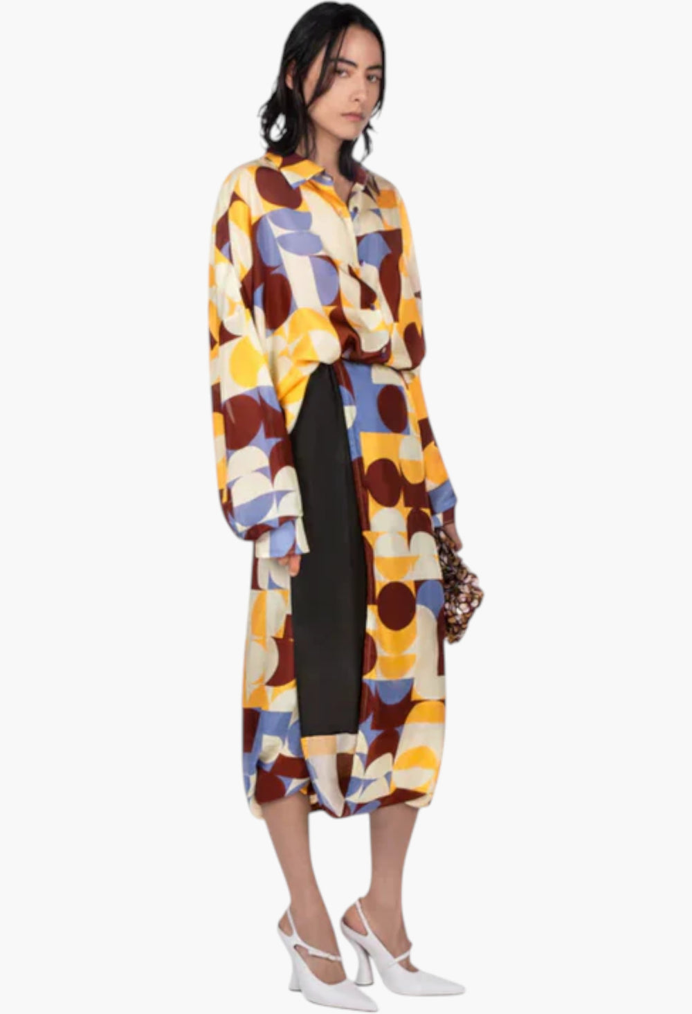 Rust - Silk Cocoon Shirt - GLAM MODA