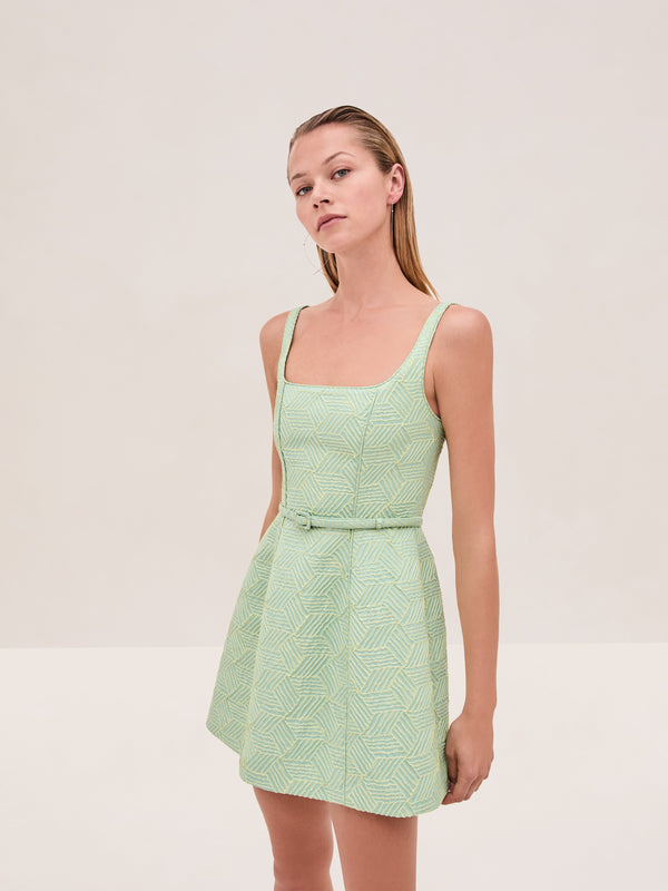 Mint Illusion - Bijoux Dress