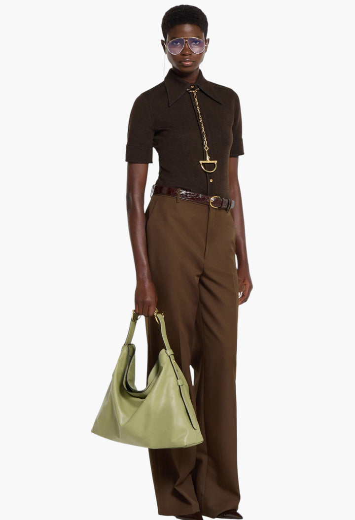 Sage Green Leather - Gucci Beatrix Large Tote Bag - GLAM MODA