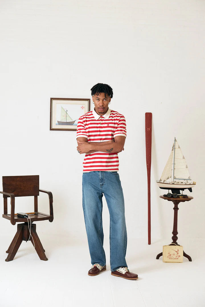 Sailor Polo - Red/Off-White - GLAM MODA