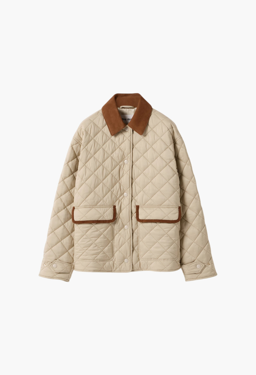 Sand Beige - Quilted Technical Pongé Blouson - GLAM MODA