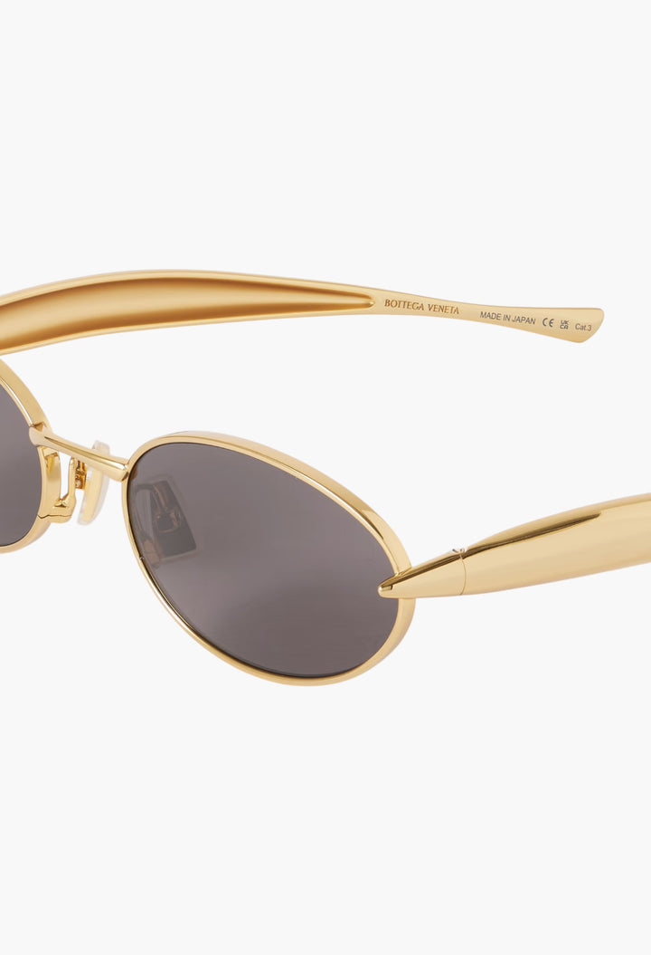 Sardine Oval-Frame Gold-Tone Sunglasses - GLAM MODA