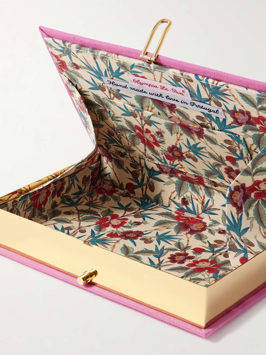 Sardines Embroidered Appliquéd Canvas Clutch - GLAM MODA