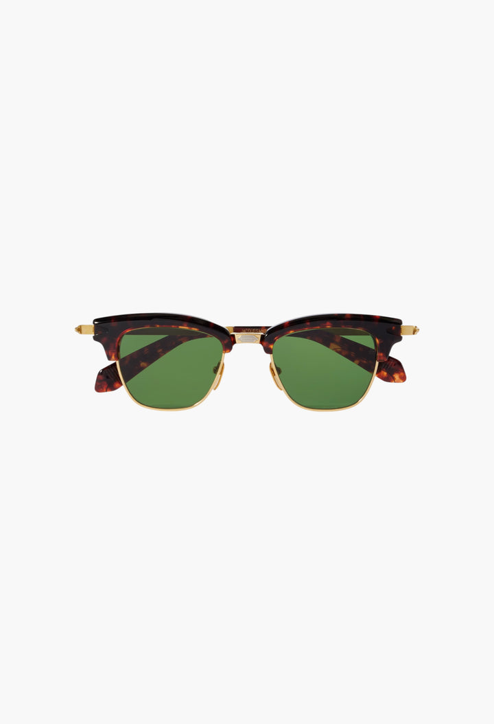 Sartre D-Frame Tortoiseshell Acetate And Gold-Tone Sunglasses - GLAM MODA