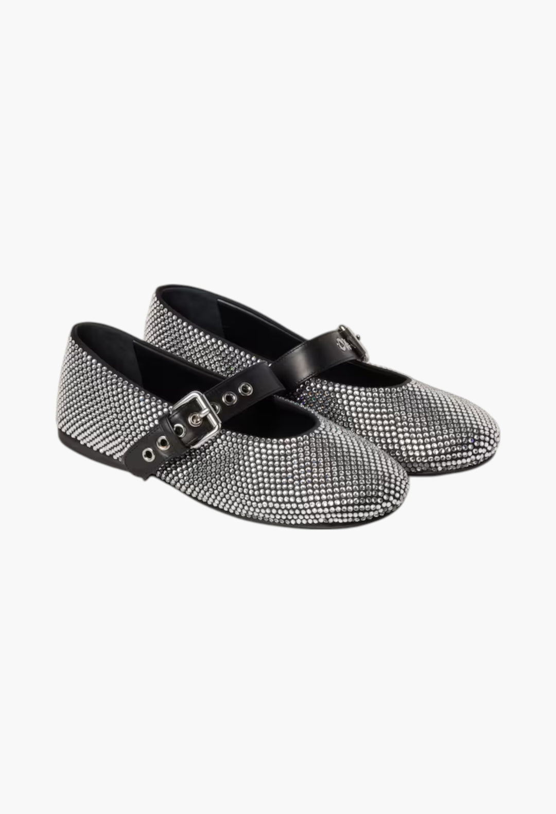 Satin Ballerinas With Crystals - GLAM MODA