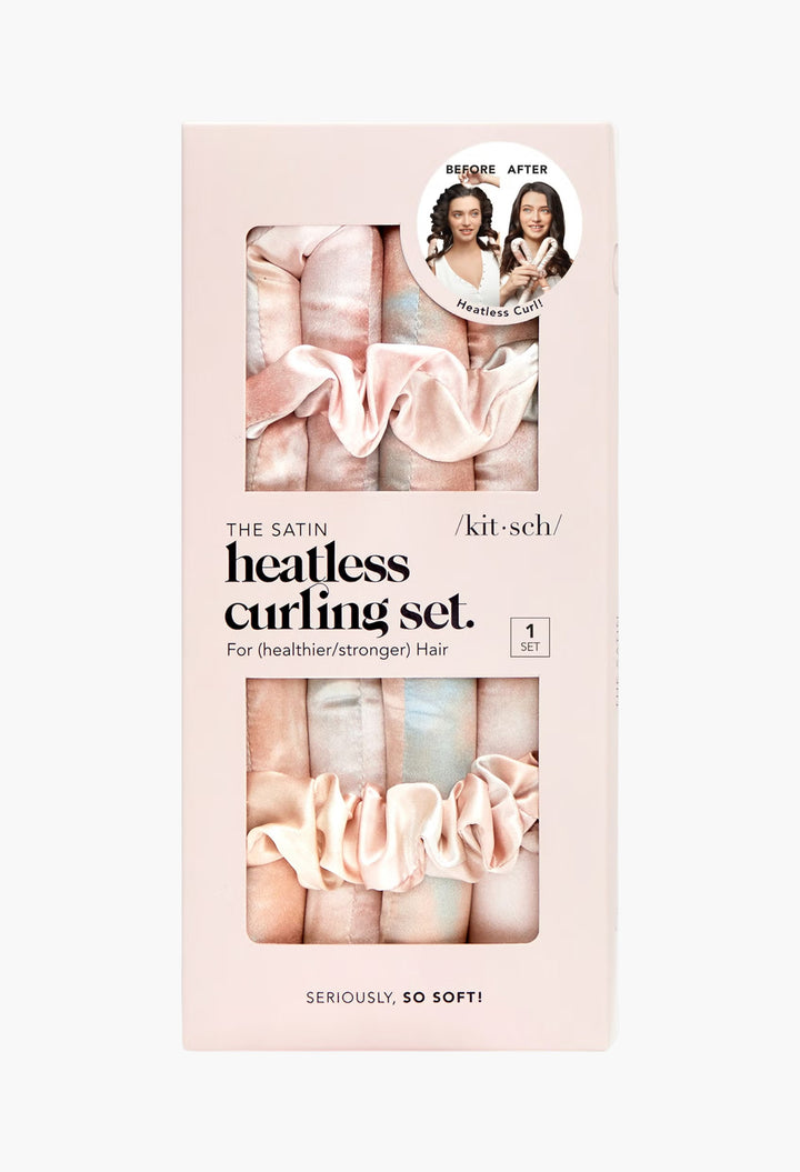 Satin Heatless Curling Set - Sunset Tie Dye - GLAM MODA