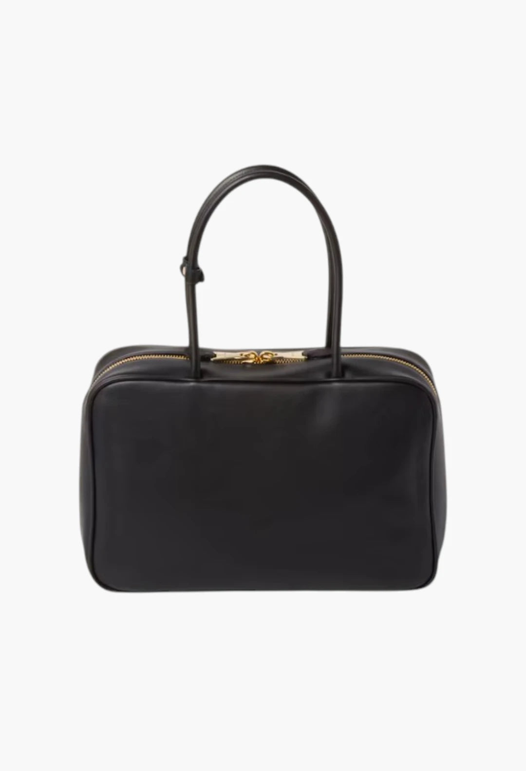 Black - Leather Top-Handle Bag