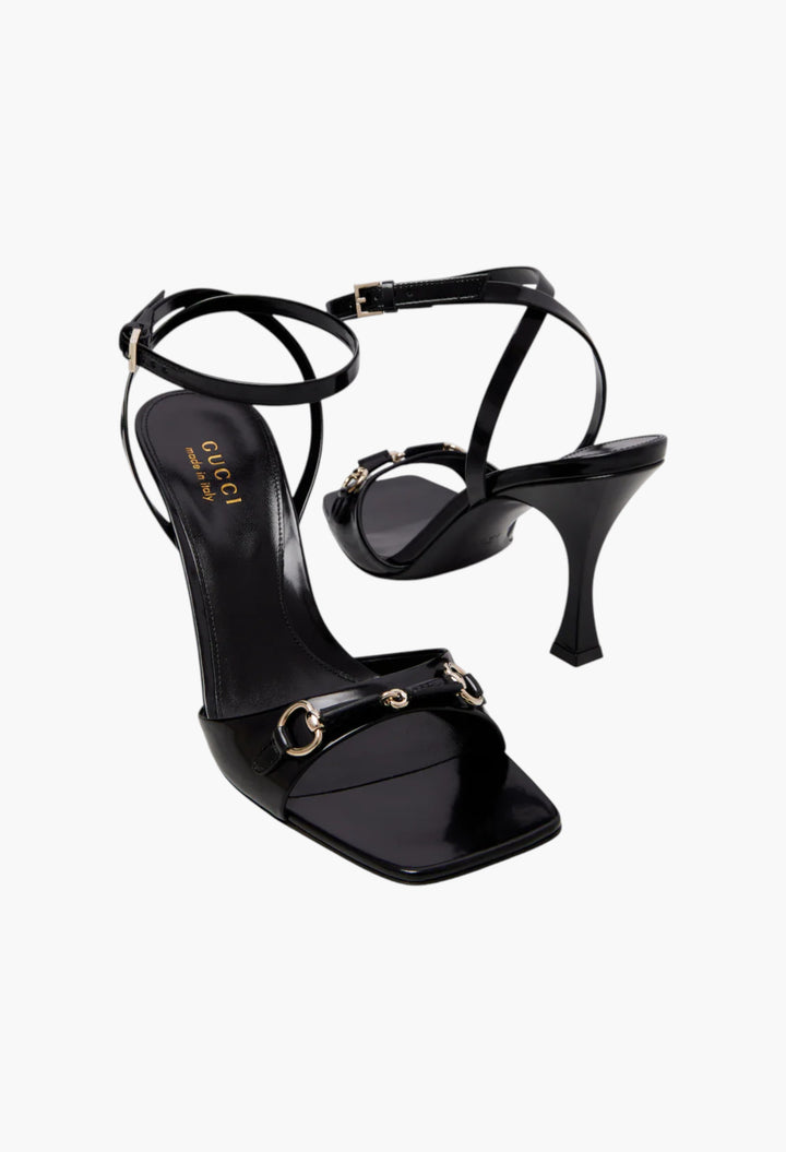 Selene Horsebit patent leather sandals - GLAM MODA