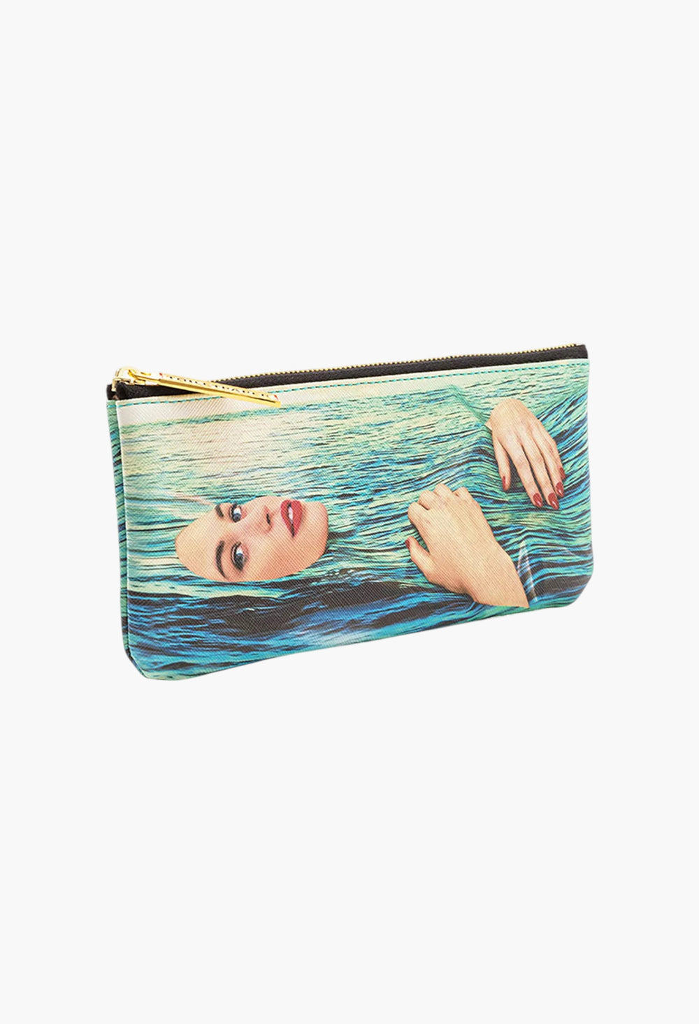 Seletti Wears Toiletpaper Sea Girl Faux-Leather Cosmetics Bag - GLAM MODA