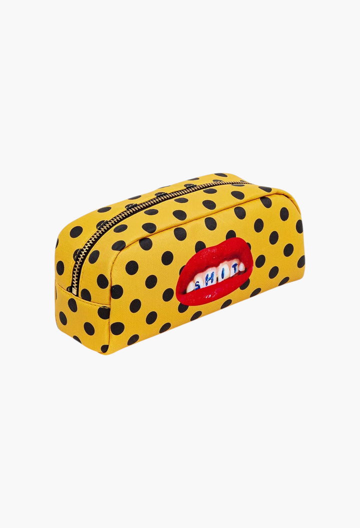 Seletti Wears Toiletpaper Sh*T-Print Faux-Leather Case - GLAM MODA