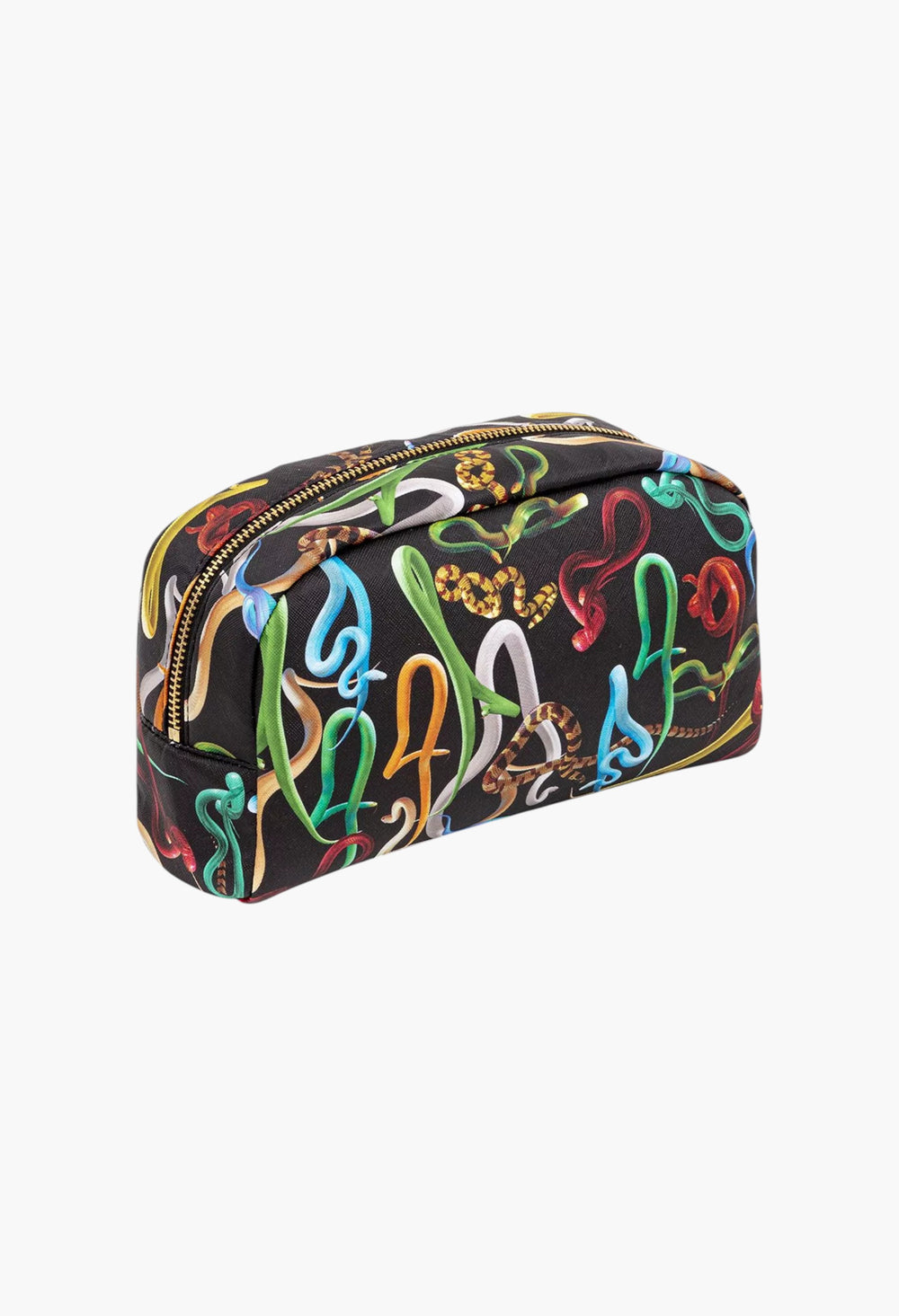 Seletti Wears Toiletpaper Sh*T Snake-Print Faux-Leather Beauty Case - GLAM MODA
