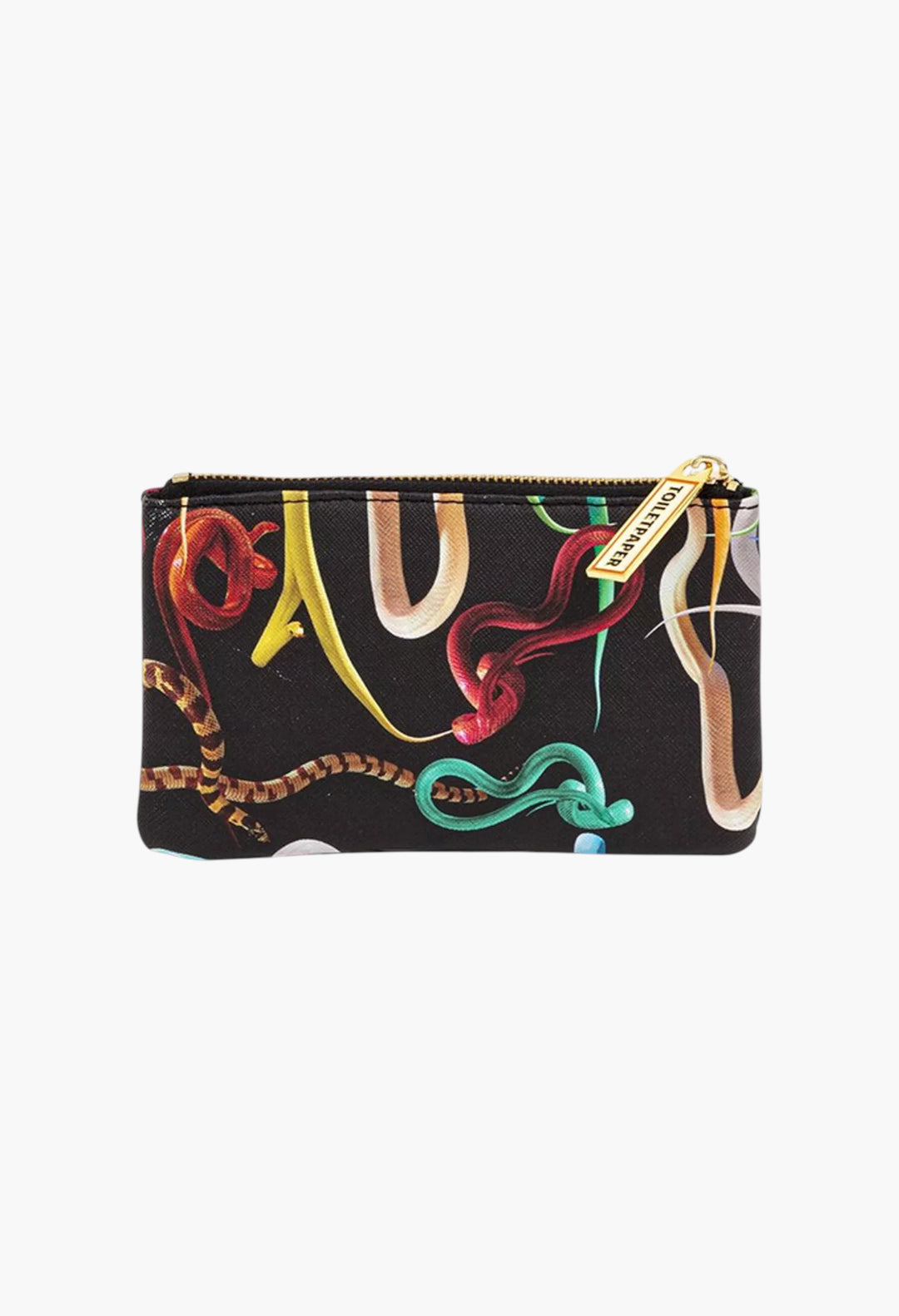 Seletti Wears Toiletpaper Snake-Print Faux-Leather Case 15cm X 9cm - GLAM MODA
