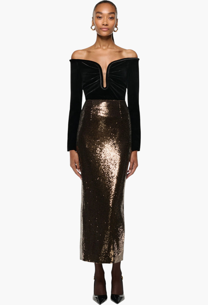 Sequin Column Skirt - GLAM MODA