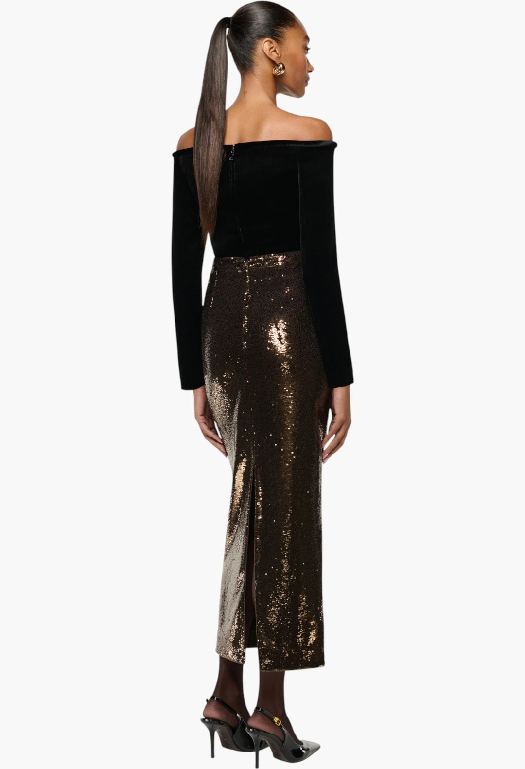 Sequin Column Skirt - GLAM MODA