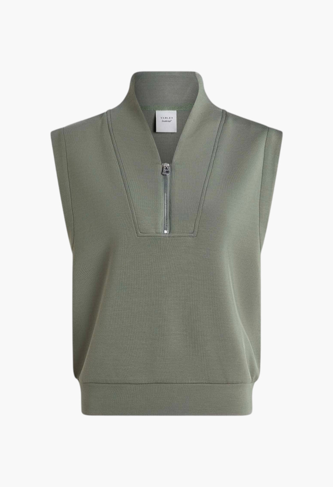 Shadow - Loretta Half-Zip Sleeveless Sweat - GLAM MODA