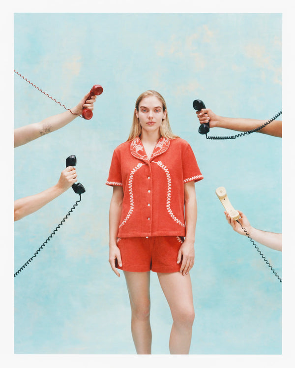 'Lobster Landline' Cabana ~ Crop Cut