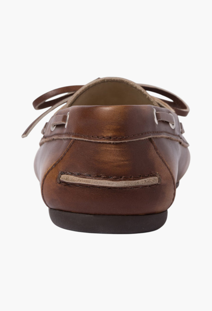 Sienna - Unlined Bleached Leather Boat Shoes - GLAM MODA