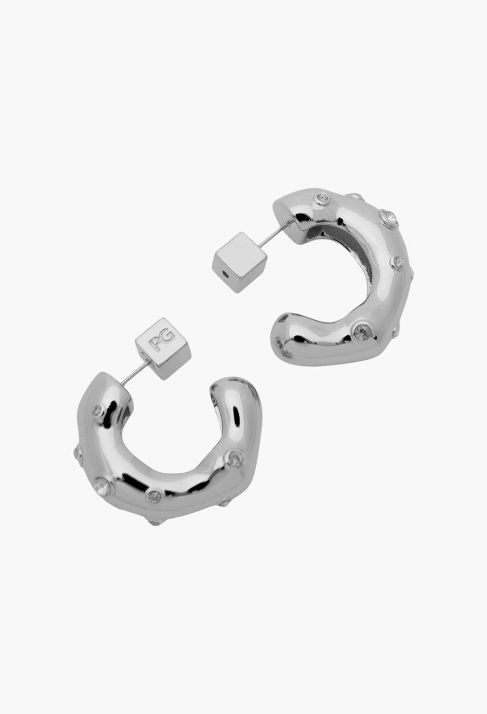 Silver - Kine Hoop Earrings - GLAM MODA