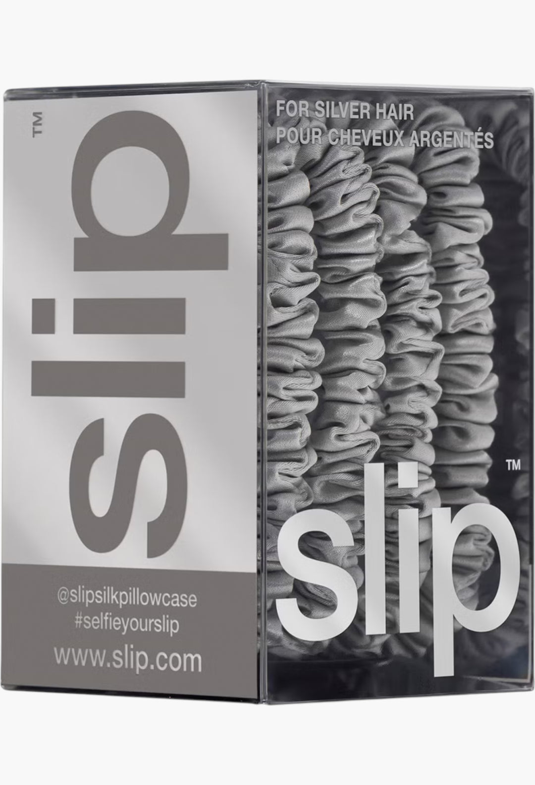 Silver - Slip Pure Silk Skinny Scrunchies - GLAM MODA