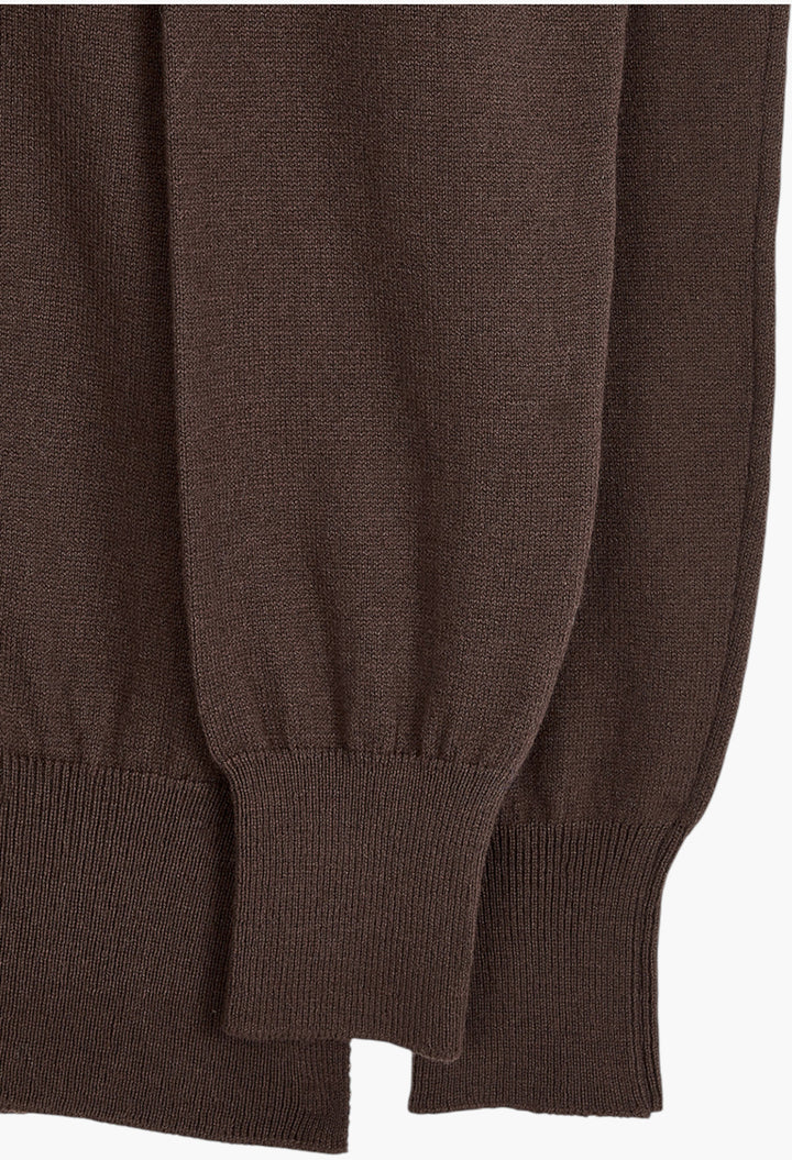 Sleeve Layered Cardigan, Brown - GLAM MODA