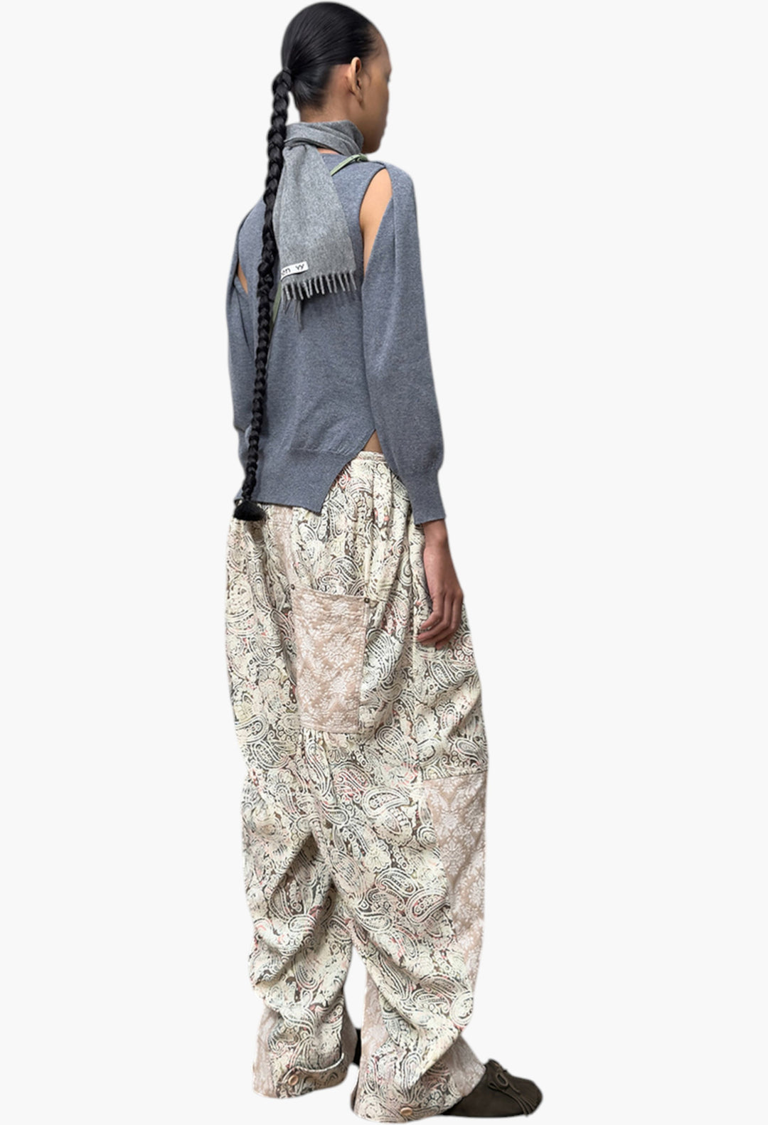 Sleeve Layered Cardigan, Gray - GLAM MODA