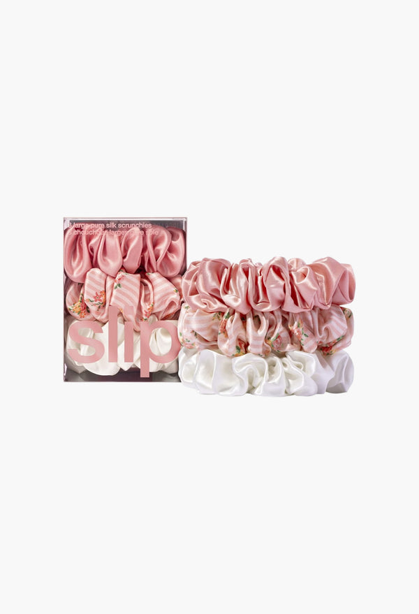 Pure Silk Large Scrunchies - Petal
