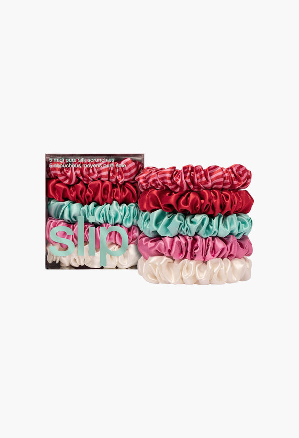 Pure Silk Midi Scrunchies - Gelati