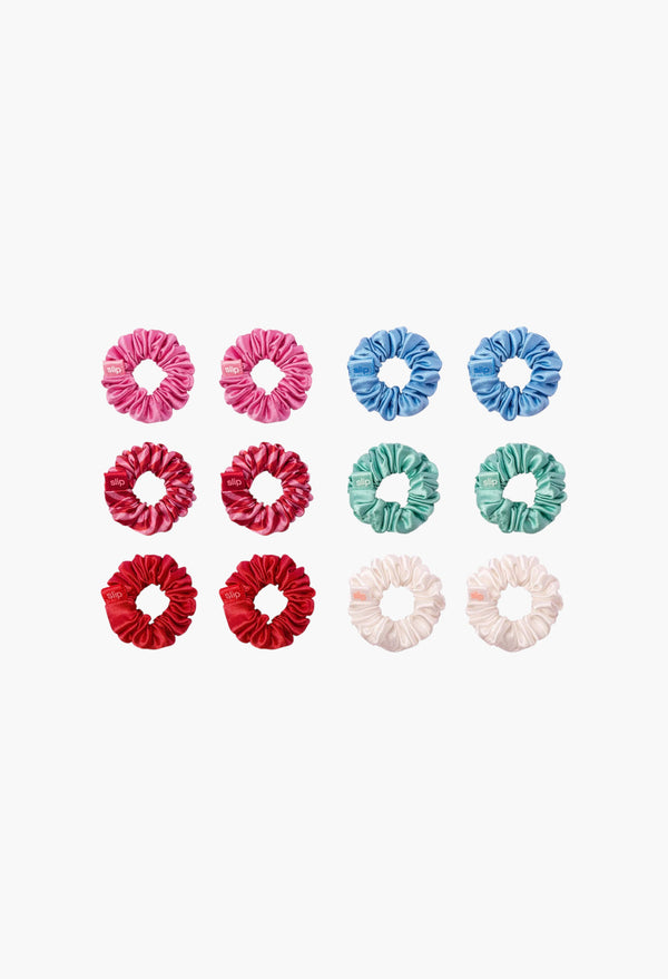 Pure Silk minnie scrunchies - sundown