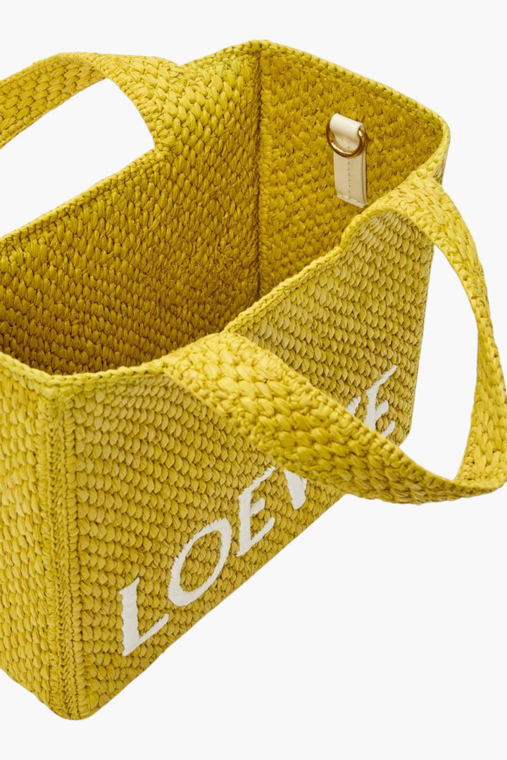 Small LOEWE Font Tote in Raffia - GLAM MODA