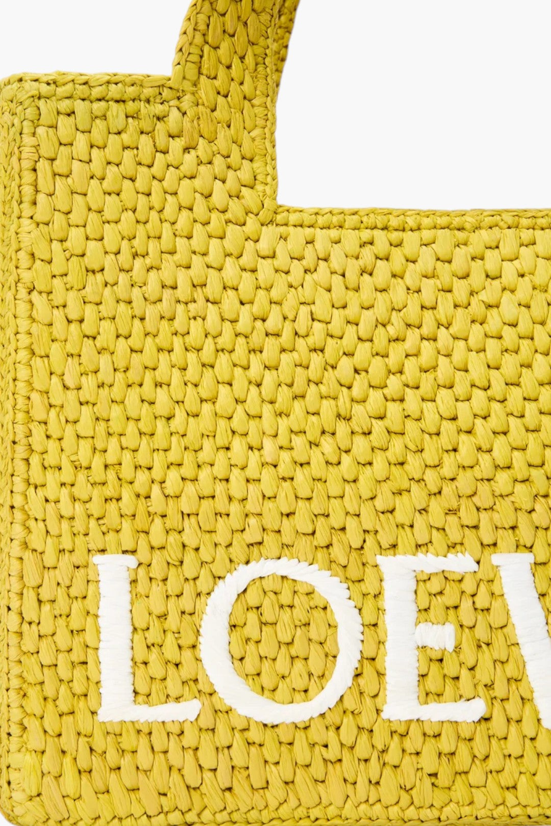 Small LOEWE Font Tote in Raffia - GLAM MODA