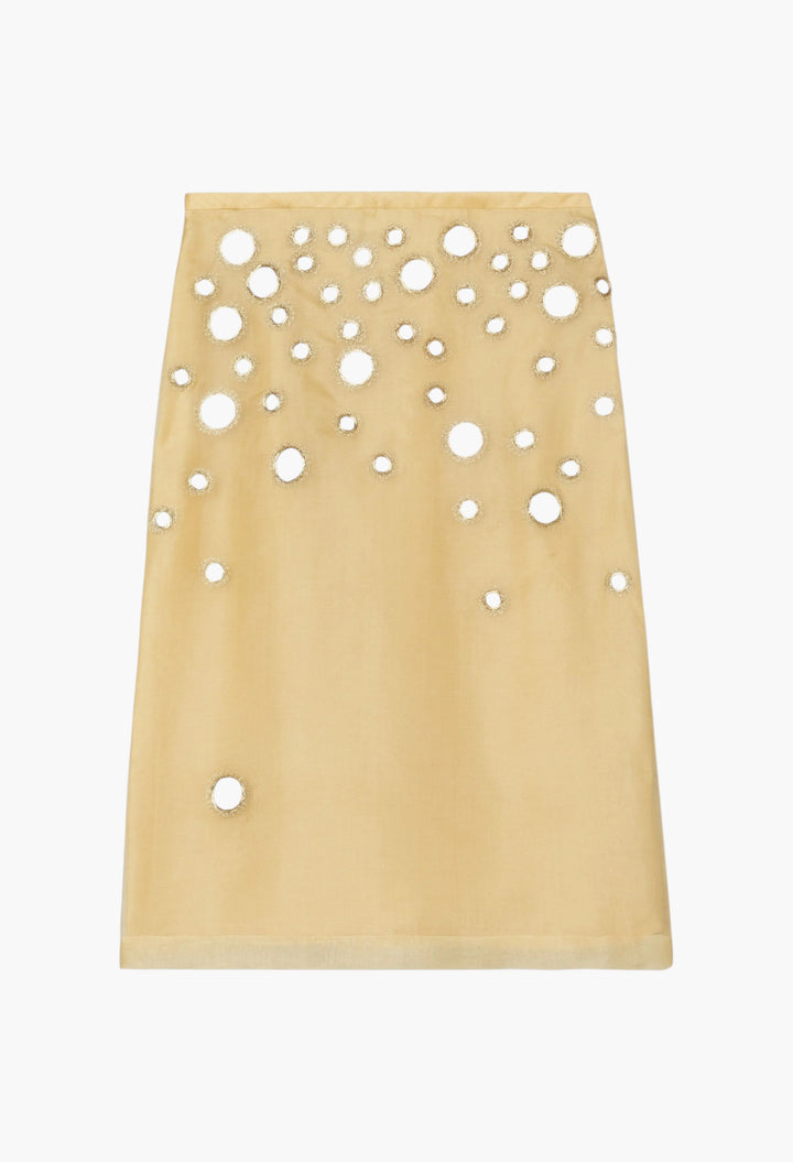 Soft Wheat - Embellished Mirror Skirt - GLAM MODA