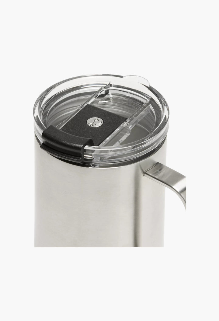 Stainless Steel/Black - Insulated Mug 12oz - GLAM MODA