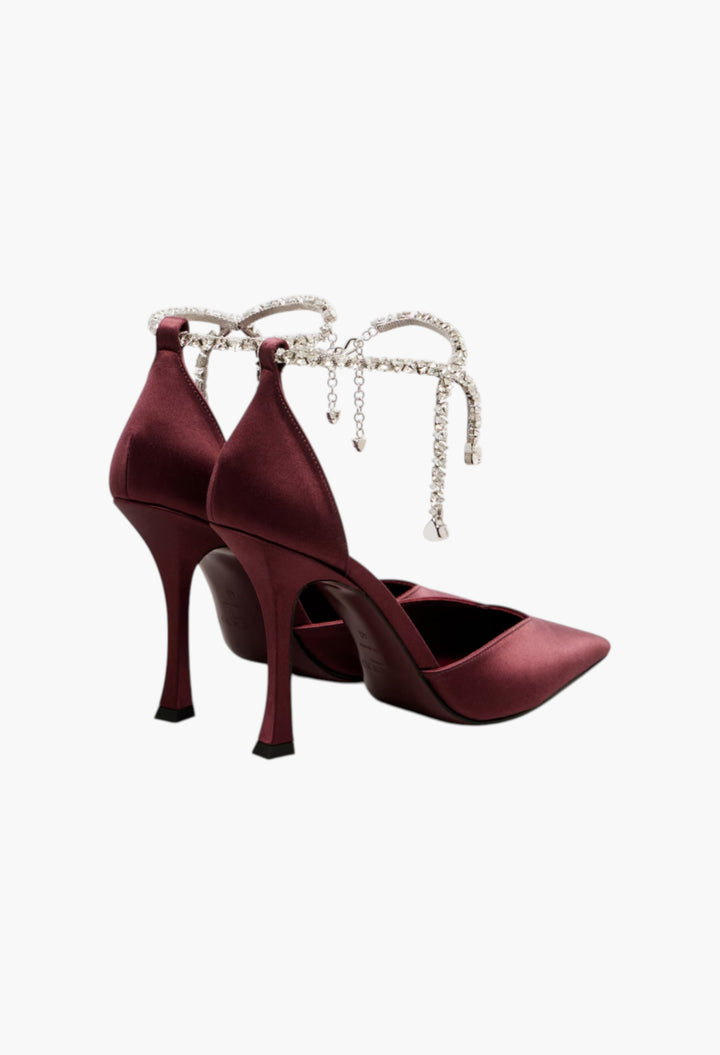 Stevie 100 embellished satin pumps - GLAM MODA