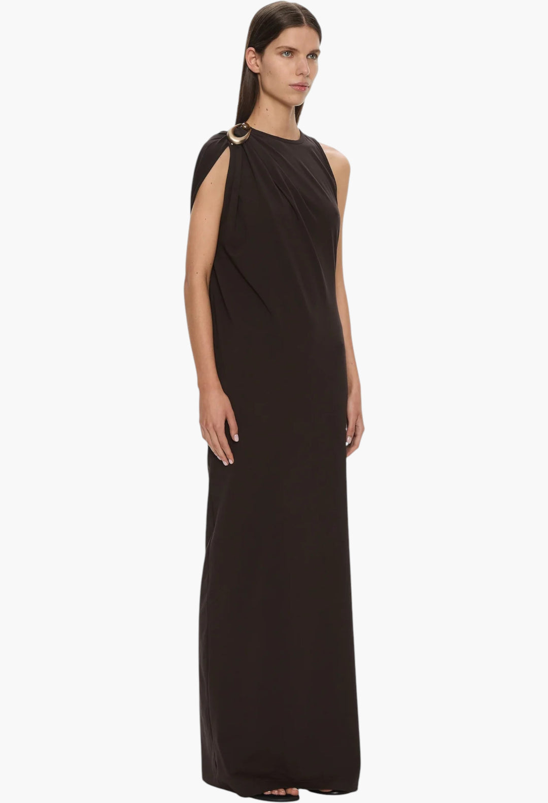 Stone Pin Column Tee Dress - GLAM MODA