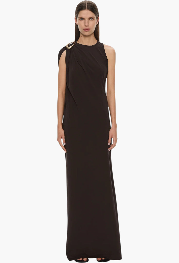 Stone Pin Column Tee Dress - GLAM MODA