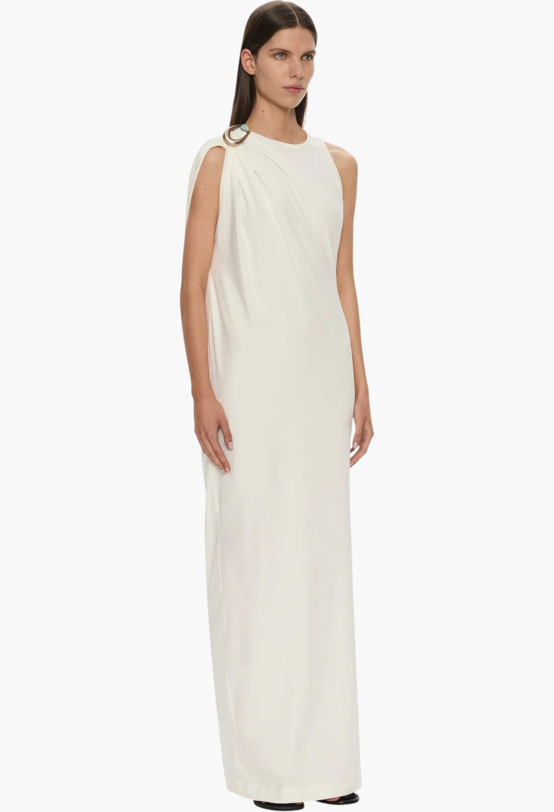 Stone Pin Column Tee Dress - GLAM MODA