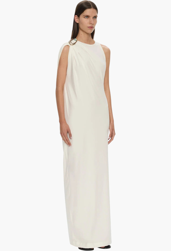 Stone Pin Column Tee Dress - GLAM MODA