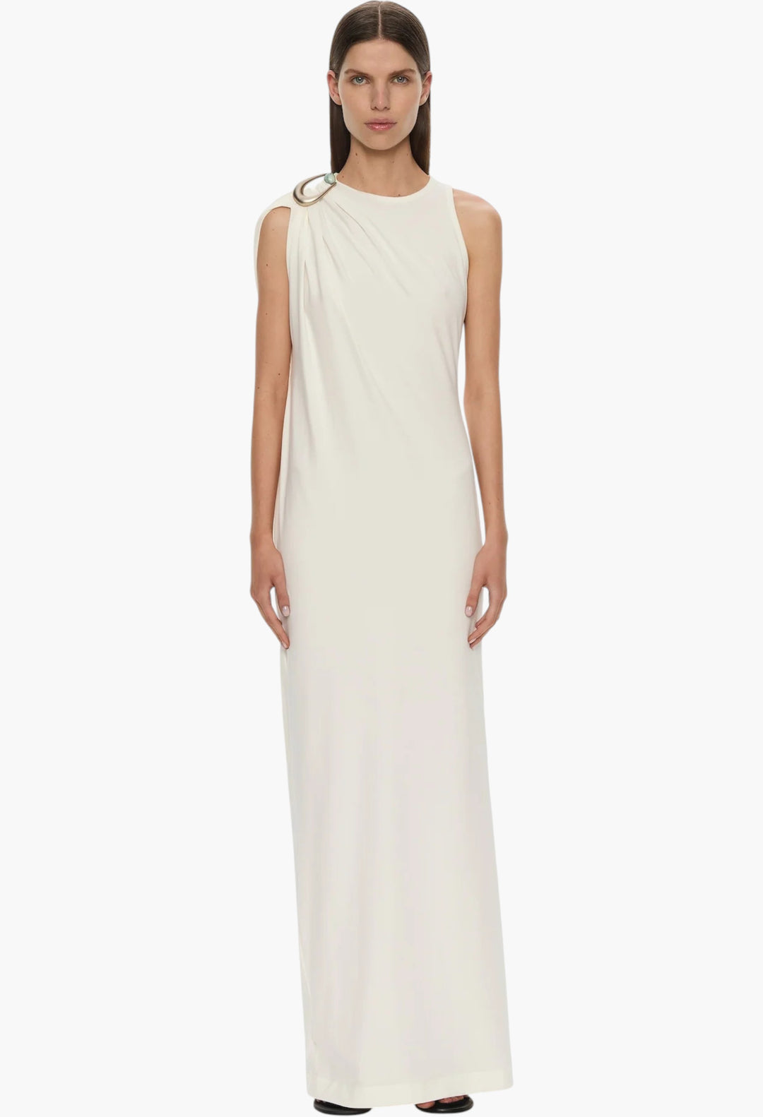 Stone Pin Column Tee Dress - GLAM MODA