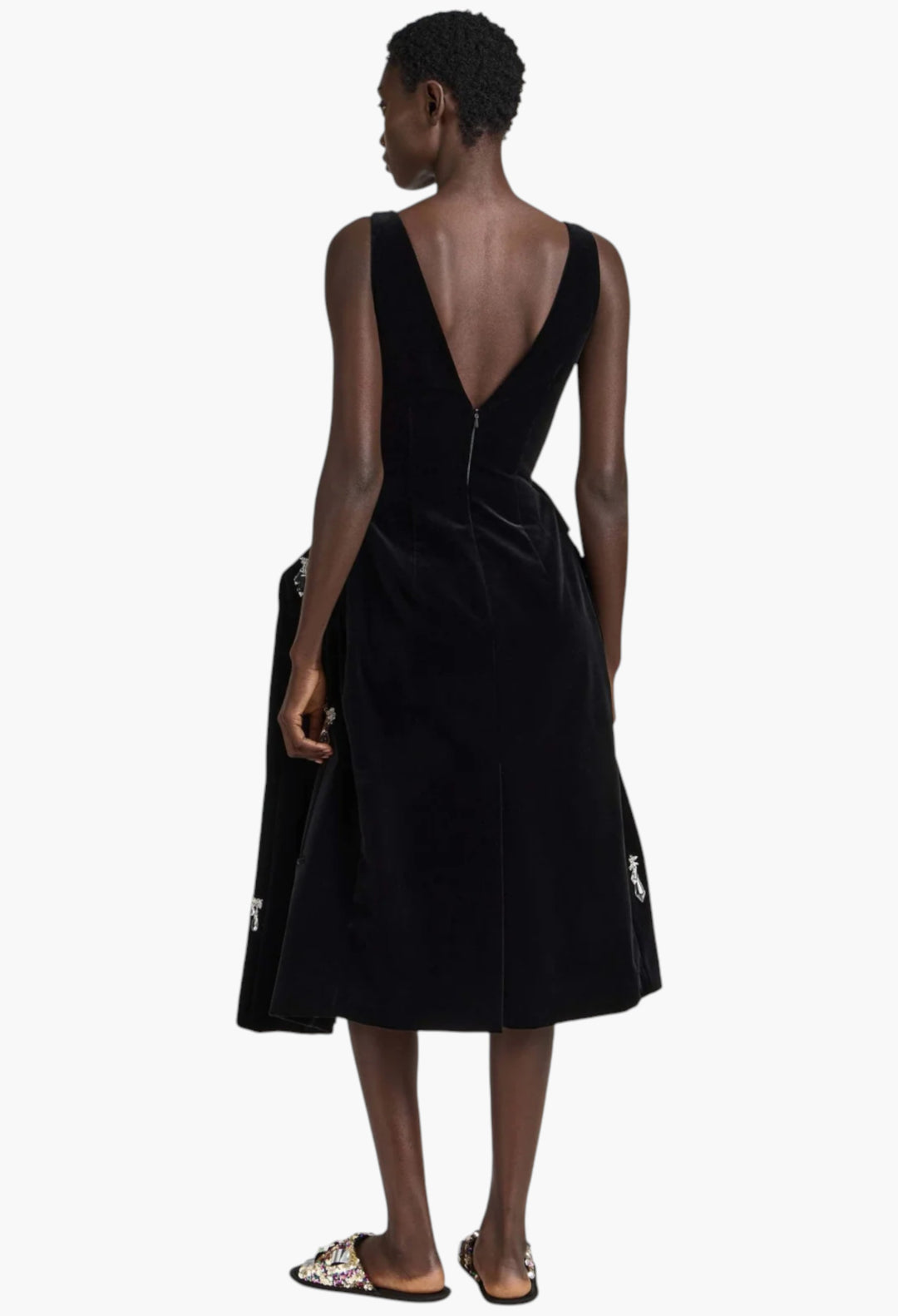 Structured Embellished Dress In Black - GLAM MODA