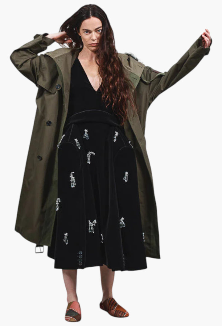 Structured Embellished Dress In Black - GLAM MODA