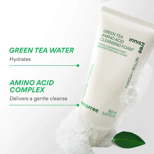 Sulfate-Free Green Tea Amino Acid Cleansing Foam - GLAM MODA