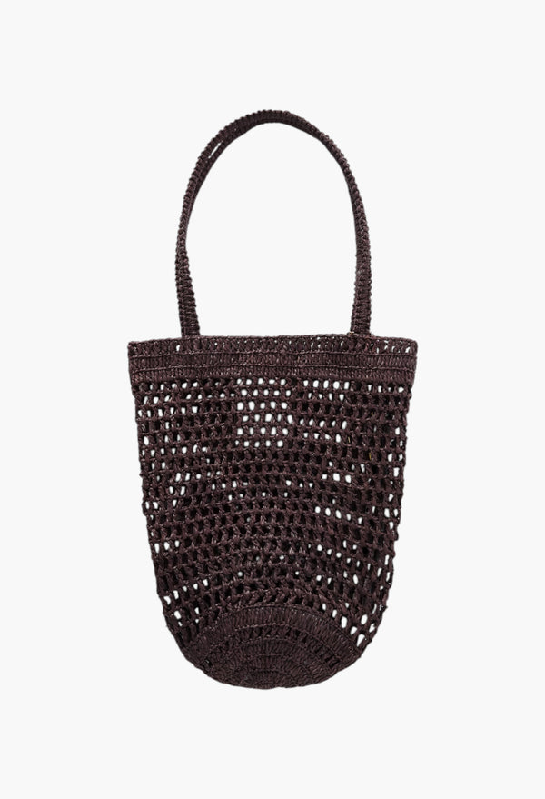 Summer Banana Embellished Embroidered Raffia Tote