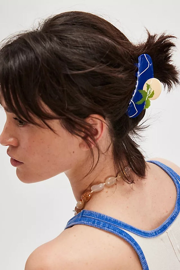 Summer Night Blue - Day And Night Printed Claw Clip