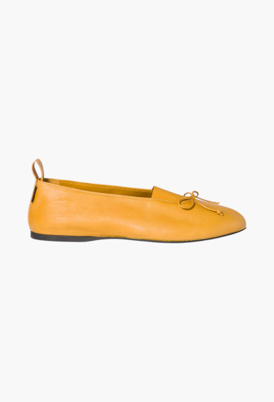 Sunny Yellow - Élan Nappa Leather Ballerinas - GLAM MODA