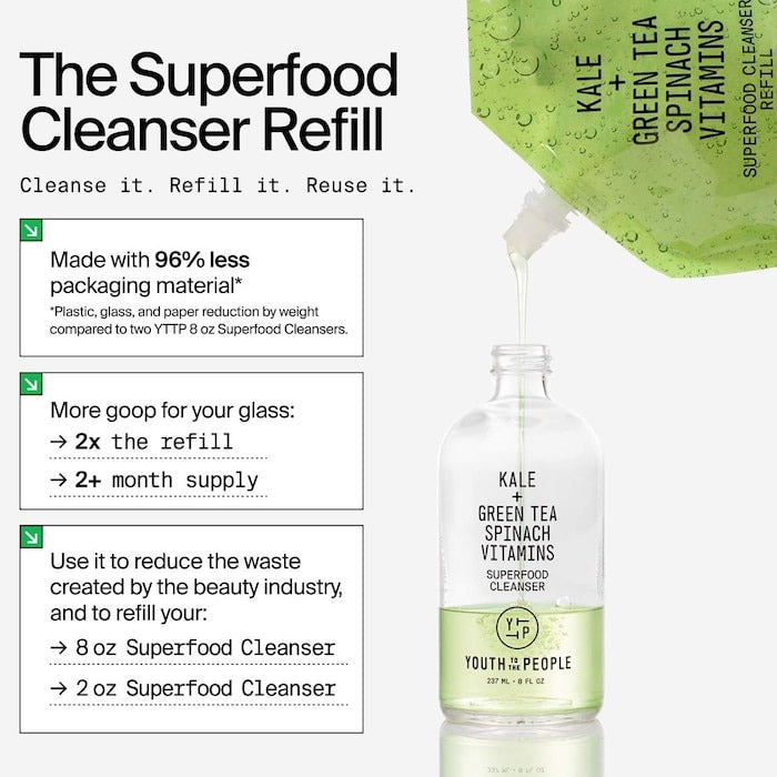 Superfood Gentle Antioxidant Refillable Cleanser - GLAM MODA