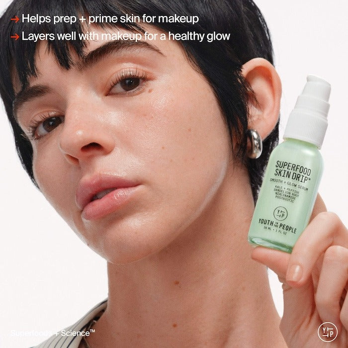 Superfood Skin Drip Smooth + Glow Barrier Serum with Peptides + Niacinamide - GLAM MODA