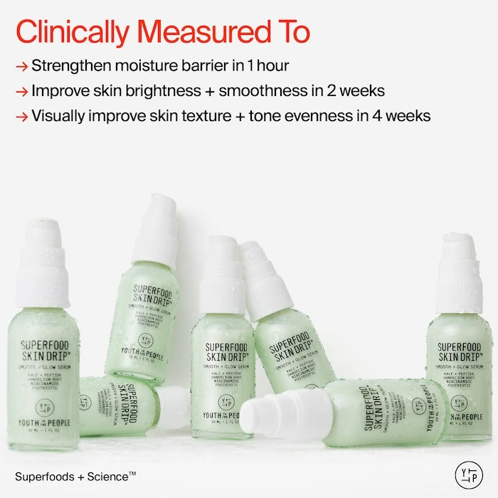 Superfood Skin Drip Smooth + Glow Barrier Serum with Peptides + Niacinamide - GLAM MODA